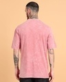 Shop Men's Pink Typography Oversized Acid Wash T-shirt