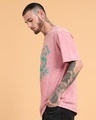 Shop Men's Pink Typography Oversized Acid Wash T-shirt-Design