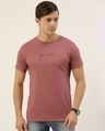 Shop Men's Pink Typography T-shirt