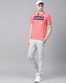 Shop Men's Pink Warm Up Typography Slim Fit T-shirt-Full