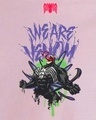 Shop Men's Pink We Are Venom Graphic Printed Oversized T-shirt