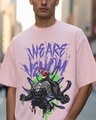 Shop Men's Pink We Are Venom Graphic Printed Oversized T-shirt