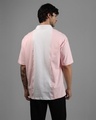 Shop Men's Pink & White Color Block Oversized Polo Zipper T-shirt-Full