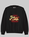 Shop Men's Black Pizza Sense Printed Regular Fit Sweatshirt-Full