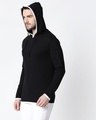 Shop Men's Plain Back Panel Full Sleeve Hoodie T-shirt(Black-White)-Design