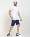 Shop Men's Plain Blue Shorts-Full