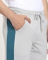 Shop Men's Grey & Blue Color Block Joggers