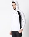 Shop Men's Plain Colorblock Three Panel Full sleeve Hoodie T-shirt (White-Black-Meteor Grey)-Design