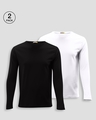 Shop Pack of 2 Men's Black & White T-shirt-Front