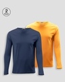Shop Pack of 2 Men's Blue & Orange T-shirt-Front
