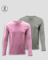 Shop Pack of 2 Men's Pink & Grey T-shirt-Front