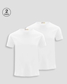 Shop Pack of 2 Men's White T-shirt-Front