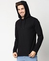 Shop Men's Plain Hoodie T-Shirt (Nimbus Grey & Black)-Full
