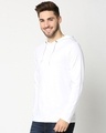 Shop Men's Plain Hoodie T-Shirt (Nimbus Grey & White)