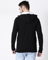Shop Men's Plain Raw Edge Full Sleeve Hoodie T-shirt(Black-White)-Full