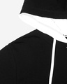 Shop Men's Plain Raw Edge Full Sleeve Hoodie T-shirt(Black-White)