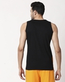 Shop Men's Plain Side Panel Vest(Black-Neon Orange)-Design