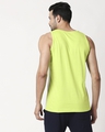 Shop Men's Plain Side Panel Vest(Neon Green-White)-Design