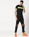 Shop Men's Plain Sport T-Shirt(Black-Neon Green)-Full