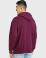 Shop Men's Plum Red Oversized Hoodie-Full