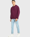 Shop Men's Plum Red Oversized Hoodie