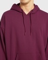 Shop Men's Plum Red Oversized Hoodie