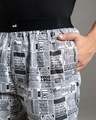 Shop Men's White All Over Newspaper Printed Plus Size Boxers