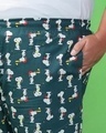 Shop Men's Green All Over Printed Plus Size Pyjamas