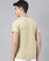 Shop Men's Plus Size Beige Organic Cotton Half Sleeves T-Shirt-Design