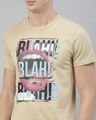 Shop Men's Plus Size Beige Organic Cotton Half Sleeves T-Shirt