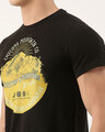 Shop Men's Plus Size Black Organic Cotton Half Sleeves T-Shirt-Full