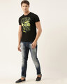Shop Men's Plus Size Black Organic Cotton Half Sleeves T-Shirt