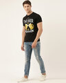 Shop Men's Plus Size Black Organic Cotton Half Sleeves T-Shirt