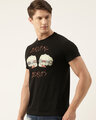 Shop Men's Plus Size Black Organic Cotton Half Sleeves T-Shirt-Design