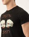 Shop Men's Plus Size Black Organic Cotton Half Sleeves T-Shirt-Full