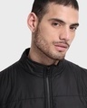 Shop Men's Black Plus Size Sleeveless Puffer Jacket