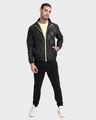 Shop Men's Black Printed Plus Size Windcheater Jacket-Full