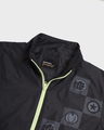 Shop Men's Black Printed Plus Size Windcheater Jacket