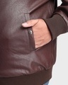 Shop Men's Brown Plus Size PU Jacket