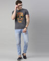 Shop Men's Plus Size Charcoal Organic Cotton Half Sleeves T-Shirt
