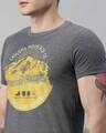 Shop Men's Plus Size Charcoal Organic Cotton Half Sleeves T-Shirt-Full