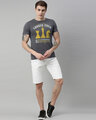 Shop Men's Plus Size Charcoal Organic Cotton Half Sleeves T-Shirt