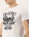 Shop Men's Plus Size Grey Melange Organic Cotton Half Sleeves T-Shirt-Full