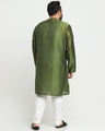 Shop Men's Green Plus Size Relaxed Fit Kurta-Full