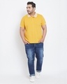 Shop Men's Plus Size Stylish Polo Neck Solid Casual T-Shirt