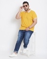Shop Men's Plus Size Stylish Polo Neck Solid Casual T-Shirt