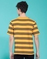 Shop Men's Popcorn Yellow Stripe Oversized T-shirt-Full