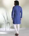 Shop Men's Printed Blue Relaxed Fit Long Kurta-Full