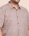 Shop Men's Grey All Over Floral Printed Plus Size Shirt