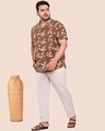 Shop Men's Printed Half Sleeves Plus Shirt-Front